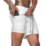 Running Shorts 2 in 1 Sports Jogging Fitness Quick Men's Shorts - Presidential Brand (R)