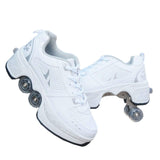 Deformation Roller Shoes Parkour Wheel Shoes 4 Wheels Rounds Of Running Shoes Roller Skates Shoes for Unisex Skating Shoes - Presidential Brand (R)