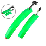 2PCS Mountain Bike Cycling Front Rear LED Mudguard Set Foldable Bicycle Bike Fender Taillight - Presidential Brand (R)