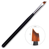 French Tip Nail Brush Silver Black Handle Design Half Moon Shape Acrylic UV Gel Drawing Painting Pen Manicure Nail Art Tool - Presidential Brand (R)