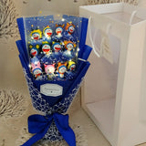 Cartoon Lilo Stitch Doraemon Plush Doll Toys Cute Lilo Stitch Anime Plush Bouquet with Fake Flower Wedding Party Gift No Box - Presidential Brand (R)