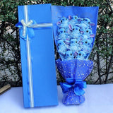 Cartoon Lilo Stitch Doraemon Plush Doll Toys Cute Lilo Stitch Anime Plush Bouquet with Fake Flower Wedding Party Gift No Box - Presidential Brand (R)