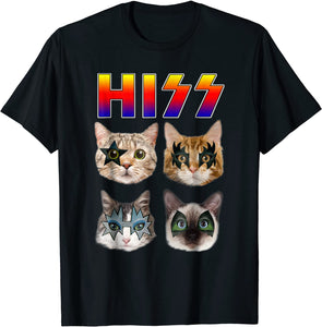 Hiss Funny Cats Kittens T-shirt Gift Tee Pun - Presidential Brand (R)