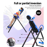 Everfit Gravity Inversion Table Foldable Stretcher Inverter Home Gym Fitness - Presidential Brand (R)
