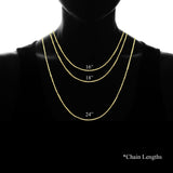 Yellow Gold Flashed Sterling Silver Italian .75mm Diamond-Cut Snake Chain Necklace, 16 Inches - Presidential Brand (R)