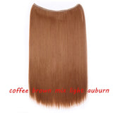 S-noilite 20inch Invisible Wire No Clip One Piece Halo Hair Extension flip in false hair Hairpieces Synthetic hair for women - Presidential Brand (R)