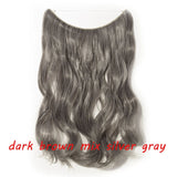 S-noilite 20inch Invisible Wire No Clip One Piece Halo Hair Extension flip in false hair Hairpieces Synthetic hair for women - Presidential Brand (R)