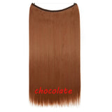S-noilite 20inch Invisible Wire No Clip One Piece Halo Hair Extension flip in false hair Hairpieces Synthetic hair for women - Presidential Brand (R)