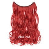 S-noilite 20inch Invisible Wire No Clip One Piece Halo Hair Extension flip in false hair Hairpieces Synthetic hair for women - Presidential Brand (R)
