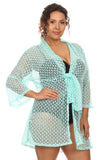 Plus Size Women's Spider Lace Beach Dress Cove Up Swimwear Made in USA - Presidential Brand (R)