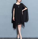 Womens Cape Style Chiffon Dress - Presidential Brand (R)