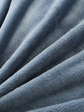 Mens Flannel Lapel Double Pocket Warm Belted Robes With Contrast Binding - Presidential Brand (R)