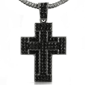 Thick Black Cross Pendant Chain Small - Presidential Brand (R)