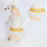 Pets Hooded Raincoats Reflective Strip Dogs Rain Coat Waterproof Jacket Breathable