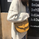 Womens Snap Button Crossbody Bag - Presidential Brand (R)