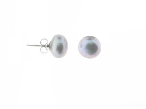 Freshwater Grey Pearl Stud Earrings 8.5-9mm - Presidential Brand (R)