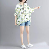 Womens Tropical Pineapple Print Batwing Top - Presidential Brand (R)