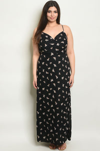 Women's Plus Size Black Floral Sleeveless Cowl Neck Floral Print Maxi Dress(6 pcs/ Bundle) - Presidential Brand (R)