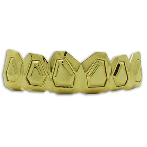 Custom Boxy Style Gold Grillz - Presidential Brand (R)
