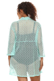 Plus Size Women's Spider Lace Beach Dress Cove Up Swimwear Made in USA - Presidential Brand (R)