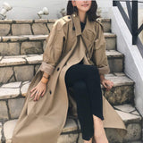 Womens Double Breasted Long Trench - Presidential Brand (R)