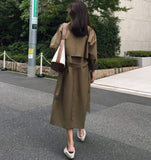 Womens Double Breasted Long Trench - Presidential Brand (R)