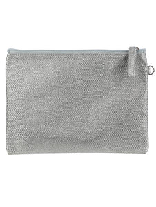SHIMMER FINISH FABRIC CLUTCH MAKEUP POUCH - Presidential Brand (R)