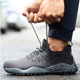 TENGOO Men Steel Toe Safety Shoes Trainers Lightweight Work Shoes Women Breathable Industrial Sneakers - Presidential Brand (R)