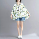 Womens Tropical Pineapple Print Batwing Top - Presidential Brand (R)