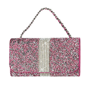 HORIZONTAL DIAMONDS POUCH IPHONE6/ 6S 4.7INCH PLUS-HOT PINK INNER SIZE: 5.84X3.04X0.67 INCH - Presidential Brand (R)