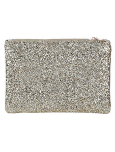 GLITTERED VINYL CLUTCH MAKEUP POUCH - Presidential Brand (R)