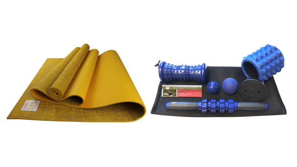 Jute Premium ECO Fitness, pilates, Yoga Mat + Muscle recovery Bundle - Presidential Brand (R)