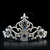 LO2110 - Imitation Rhodium Brass Tiaras & Hair Clip with Top Grade Crystal in Montana - Presidential Brand (R)