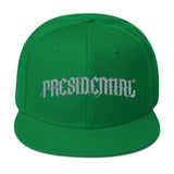 Presidential Snapback Hat Black letter Presidential Silver - Presidential Brand (R)