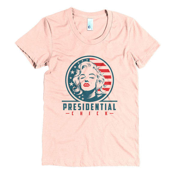 Presidential Chick Red Women's Crew Neck Tee - Presidential Brand (R)