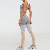 Seamless Patchwork Yoga Sets Women Fitness Clothing - Presidential Brand (R)