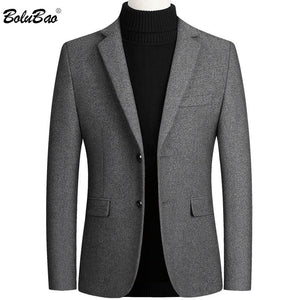 BOLUBAO Men Suit Brand New Men's Blazer Luxury Wool Thick Men Classic Business Suits Jacket Male Luxurious Slim Blazers - Presidential Brand (R)