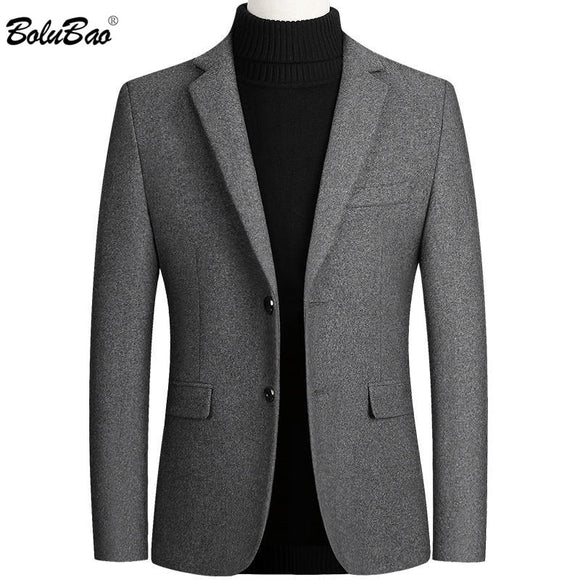 BOLUBAO Men Suit Brand New Men's Blazer Luxury Wool Thick Men Classic Business Suits Jacket Male Luxurious Slim Blazers - Presidential Brand (R)