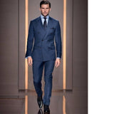 Italian Style Tailor Make Groom Tuxedos Double Breasted Slim Fit Mens Wedding Party Suits Bridegroom Suits Blazer (Jacket+Pant) - Presidential Brand (R)
