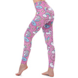 Unicorn Leggings Women Leggins Fitness Legging Sexy Pants 3d Printed Rainbow Star Cat Donuts - Presidential Brand (R)