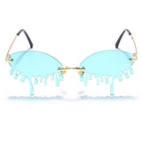 Hot sale Fashion Water drop Sunglasses Women Rimless Wave Punk Sun Glasses Luxury Trending Sunglasses Streetwear Gafas Shades - Presidential Brand (R)