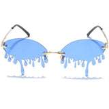 Hot sale Fashion Water drop Sunglasses Women Rimless Wave Punk Sun Glasses Luxury Trending Sunglasses Streetwear Gafas Shades - Presidential Brand (R)