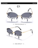 Hot sale Fashion Water drop Sunglasses Women Rimless Wave Punk Sun Glasses Luxury Trending Sunglasses Streetwear Gafas Shades - Presidential Brand (R)