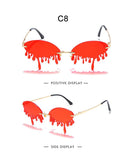 Hot sale Fashion Water drop Sunglasses Women Rimless Wave Punk Sun Glasses Luxury Trending Sunglasses Streetwear Gafas Shades - Presidential Brand (R)