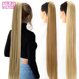 Ponytail Hairpieces WTB Long Silky Straight Drawstring Clip In Hair Tail False Hair 80cm Hair Extensions - Presidential Brand (R)