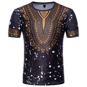 African Dashiki Print Dress Shirt Streetwear Top - Presidential Brand (R)