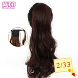 Hair Extension Heat Resistant Synthetic Natural Wave Pony Tail WTB 22" Long Wavy Wrap Around Clip In Ponytail - Presidential Brand (R)