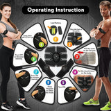 Fitness Abdominal Muscle Trainer EMS Electric Press Stimulator Slimming Machine Fitness Gym Equipment For training Apparatus Set - Presidential Brand (R)