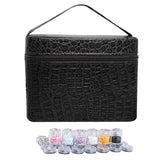84 Bottles PU Leather Diamond Painting Charms Rhinestones Tool Storage Bag Case Organizer Beads Diamond Embroidery Storage Box - Presidential Brand (R)