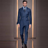 Italian Style Tailor Make Groom Tuxedos Double Breasted Slim Fit Mens Wedding Party Suits Bridegroom Suits Blazer (Jacket+Pant) - Presidential Brand (R)